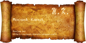 Mocsek Kanut névjegykártya